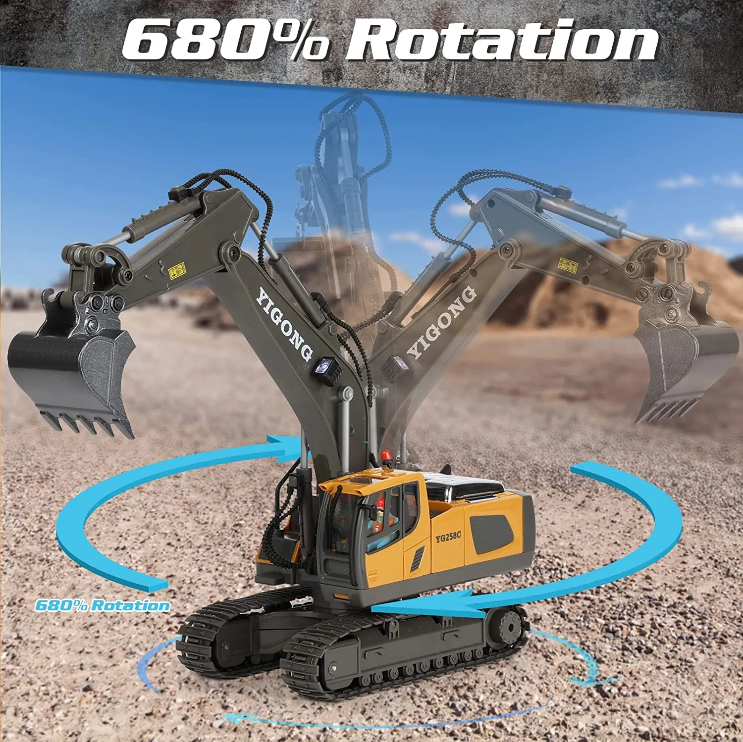 11 Channel Remote Control Excavator Toy