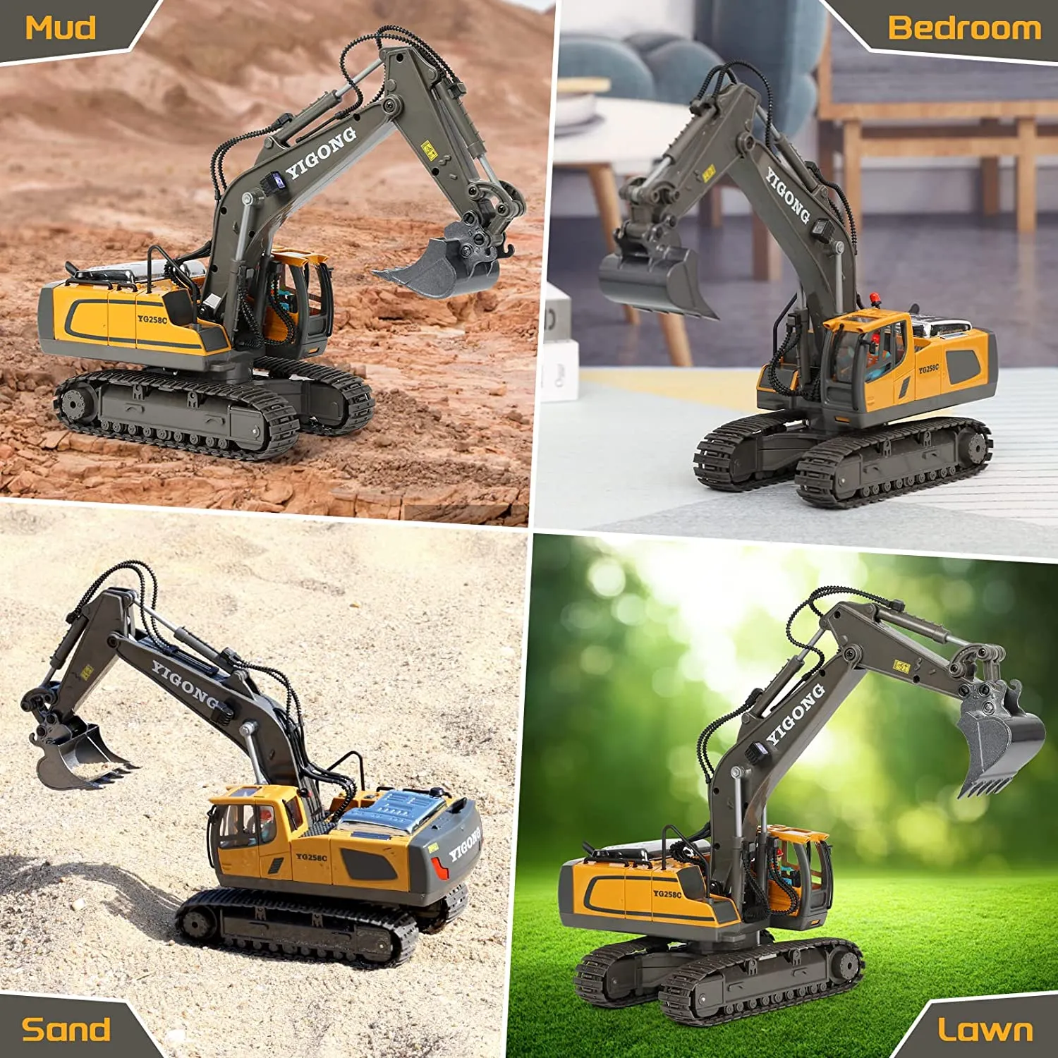 11 Channel Remote Control Excavator Toy