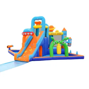 AirMyFun 12 Play Zones Inflatable Trampoline Castle Space Theme Water Slide