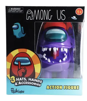 Among Us Action Figure 1 Pack Series 1 Crewmate Purple In Attack Mode