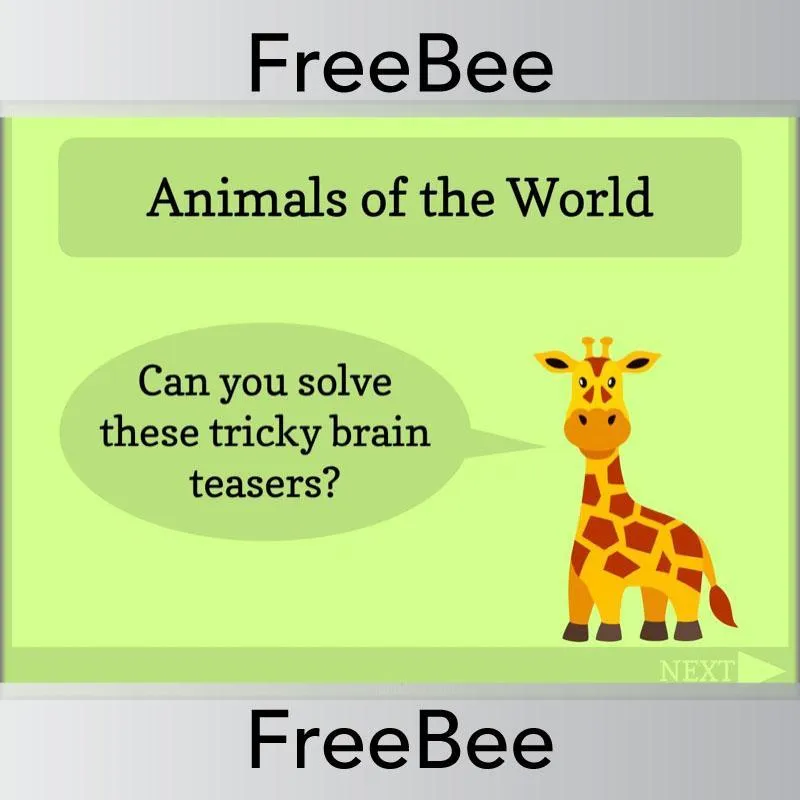 Animals of the World Brain Teasers