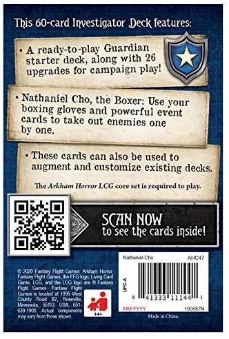 Arkham Horror LCG: Nathaniel Cho - Investigator Starter Deck