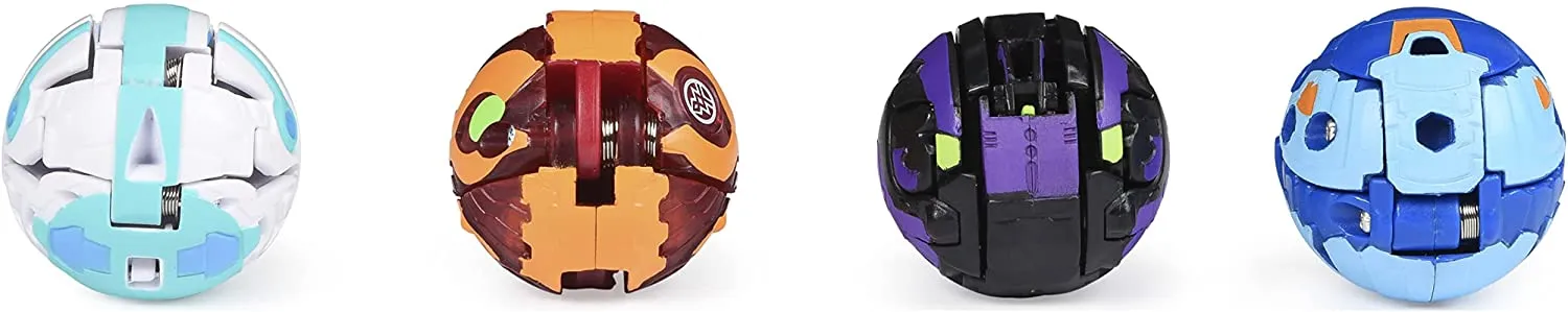 Bakugan Baku-Gear 4-Pack, Trox Ultra with Baku-Gear and Pegatrix Ultra, Collectible Action Figures