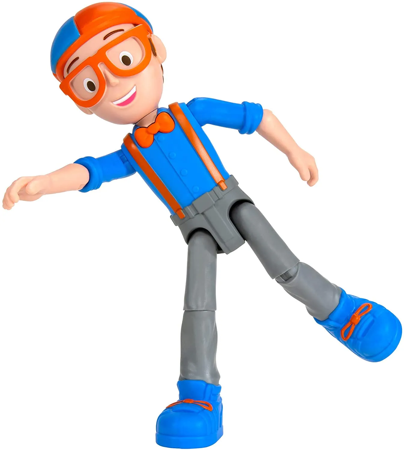 Blippi Talking Figure, 9-inch Articulated Toy with 8 Sounds and Phrases, Poseable Figure Inspired by Popular YouTube Edutainer