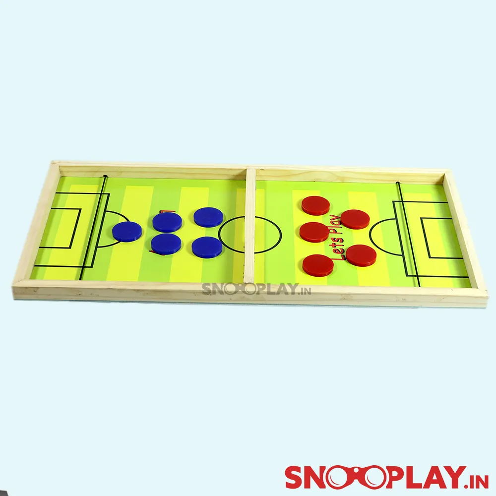 Coloured Wooden String Hockey Tabletop Game With White Board