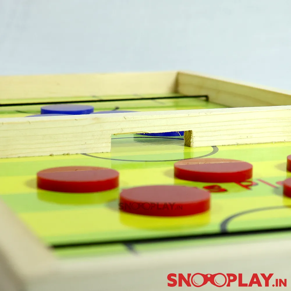 Coloured Wooden String Hockey Tabletop Game With White Board