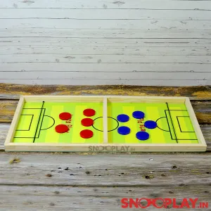 Coloured Wooden String Hockey Tabletop Game With White Board