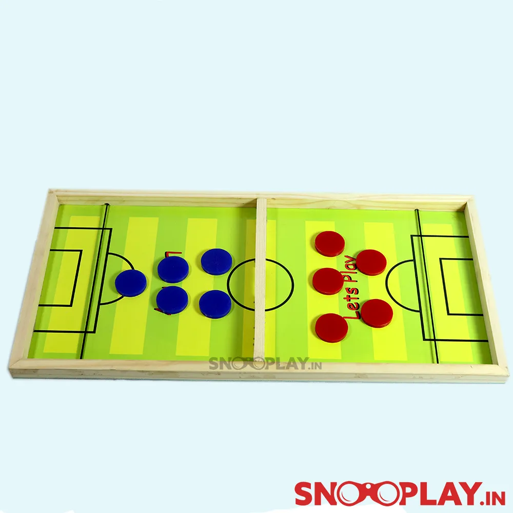 Coloured Wooden String Hockey Tabletop Game With White Board