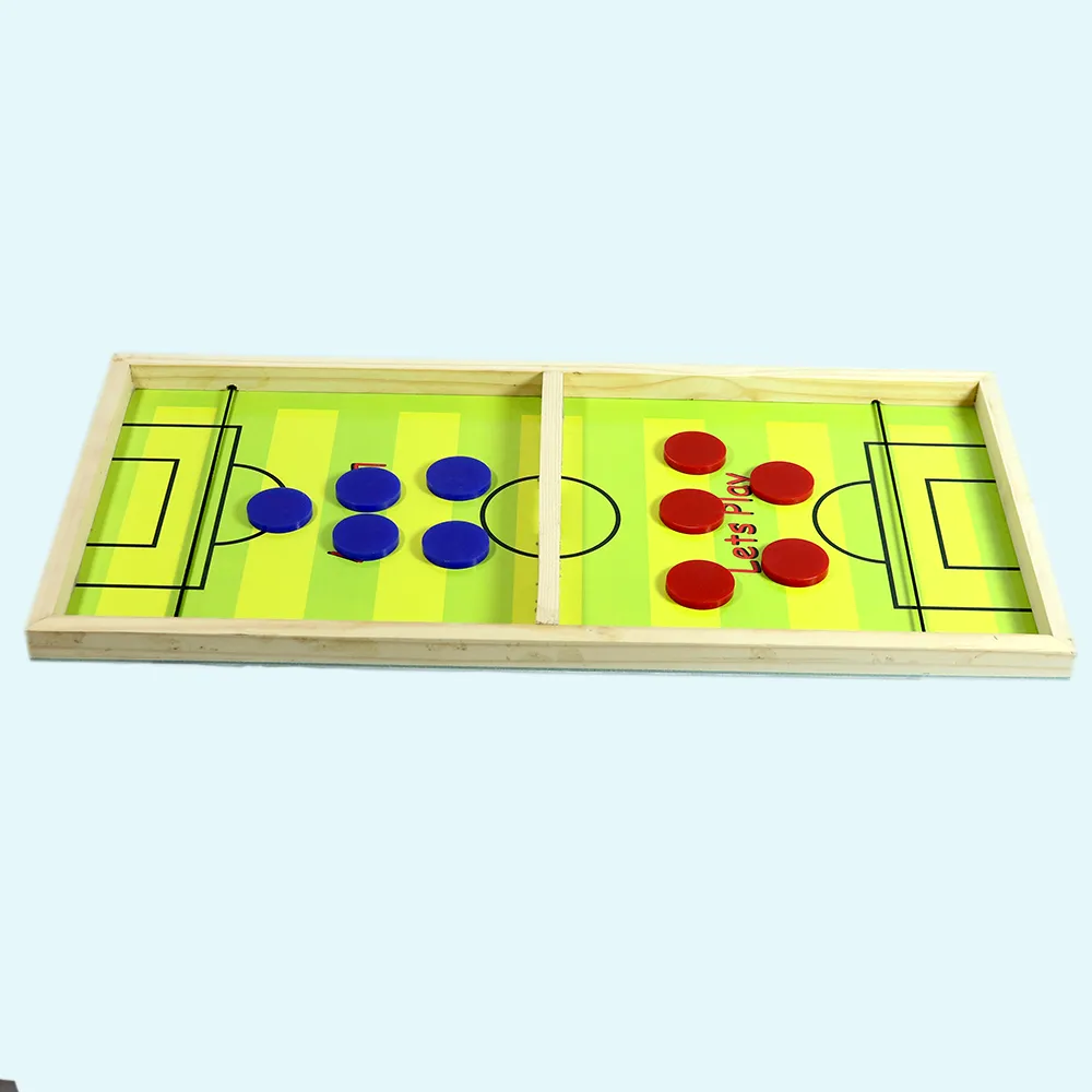 Coloured Wooden String Hockey Tabletop Game With White Board