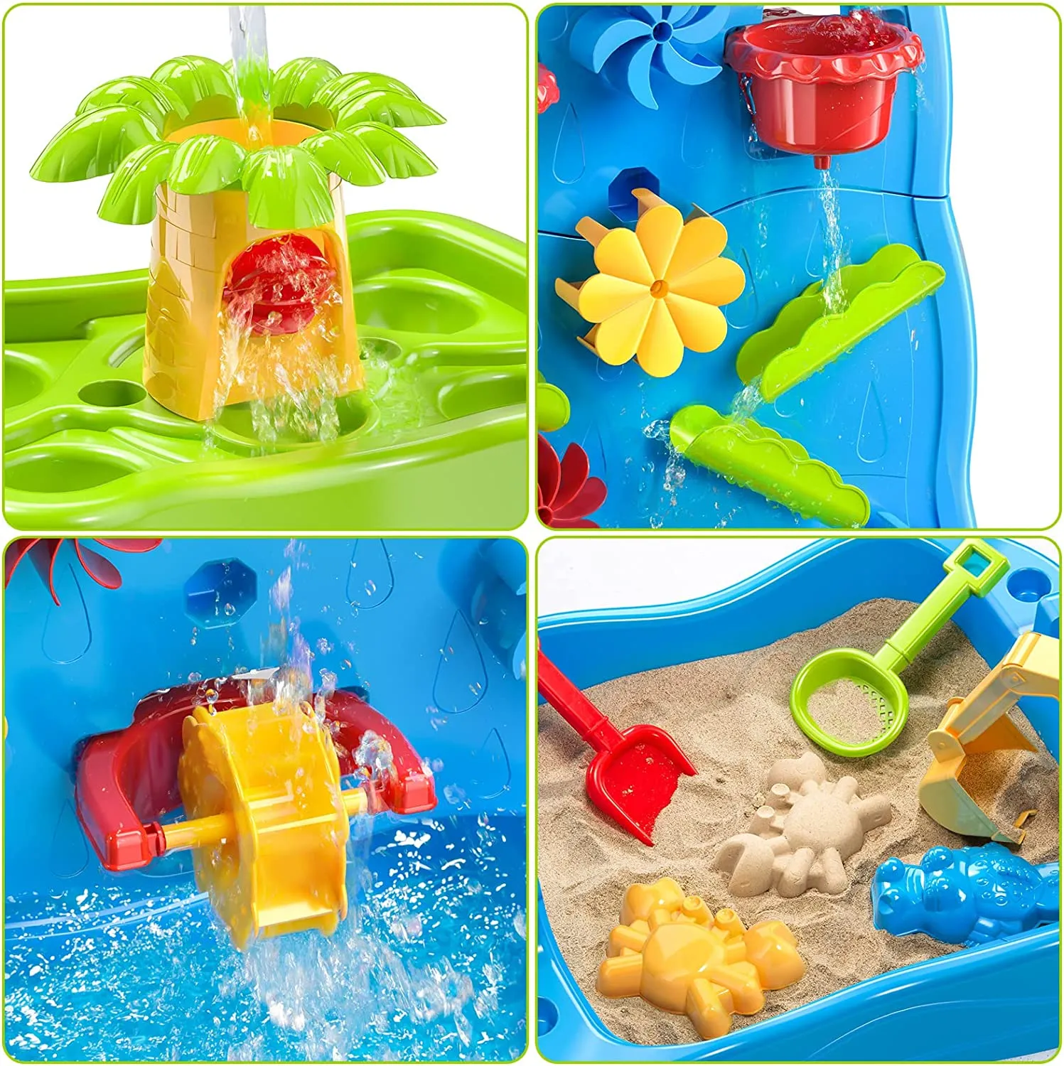 Double-Sided Interactive Water Table Waterfall Maze Playset