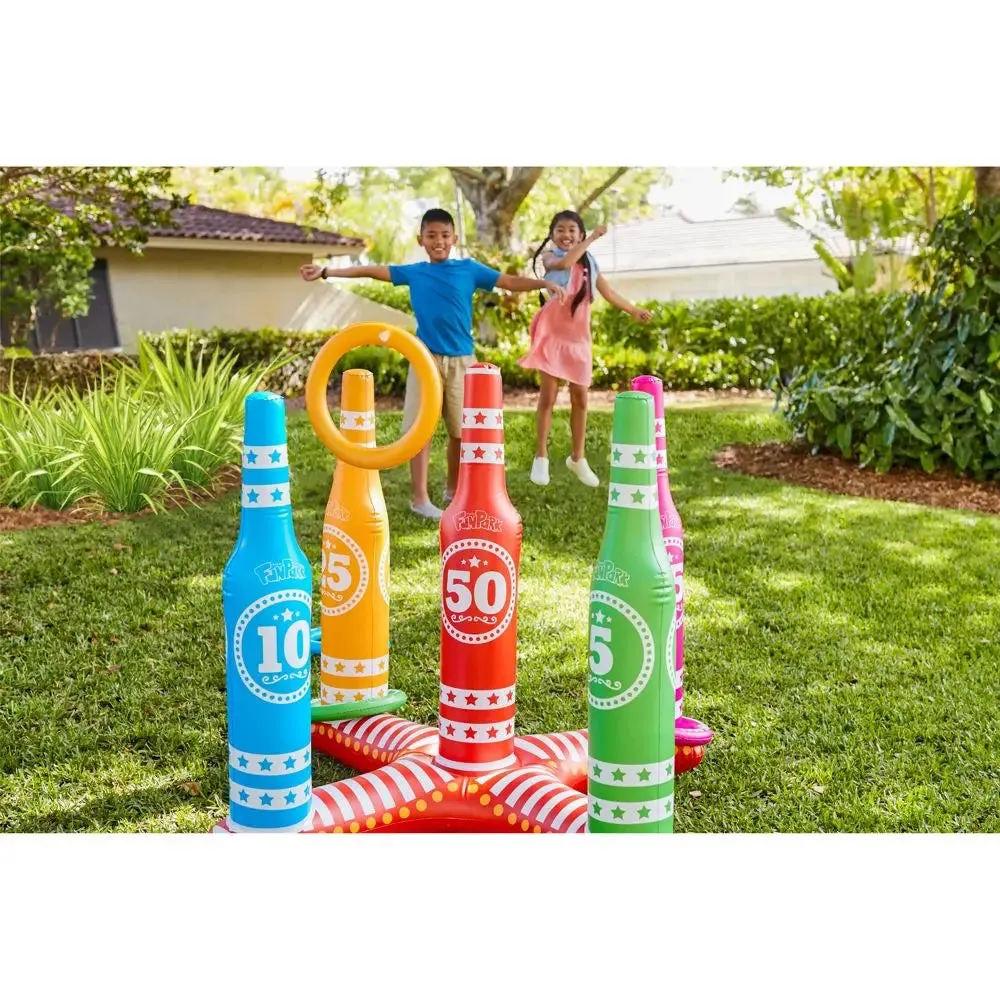 Flybar 3' Tall Ring Toss Set Outdoor Yard Games Inflatable Pool Water Games Toys