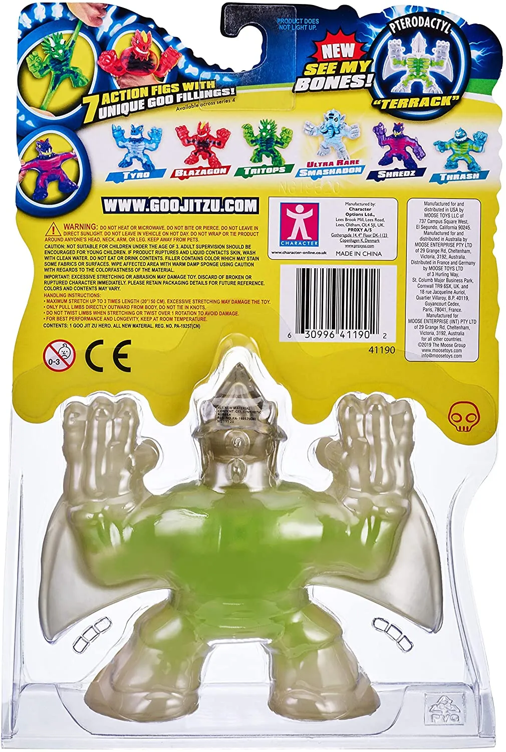 Heroes of Goo Jit Zu Dino X-Ray Hero Pack, , Action Figure - Terrack The Pterodactyl