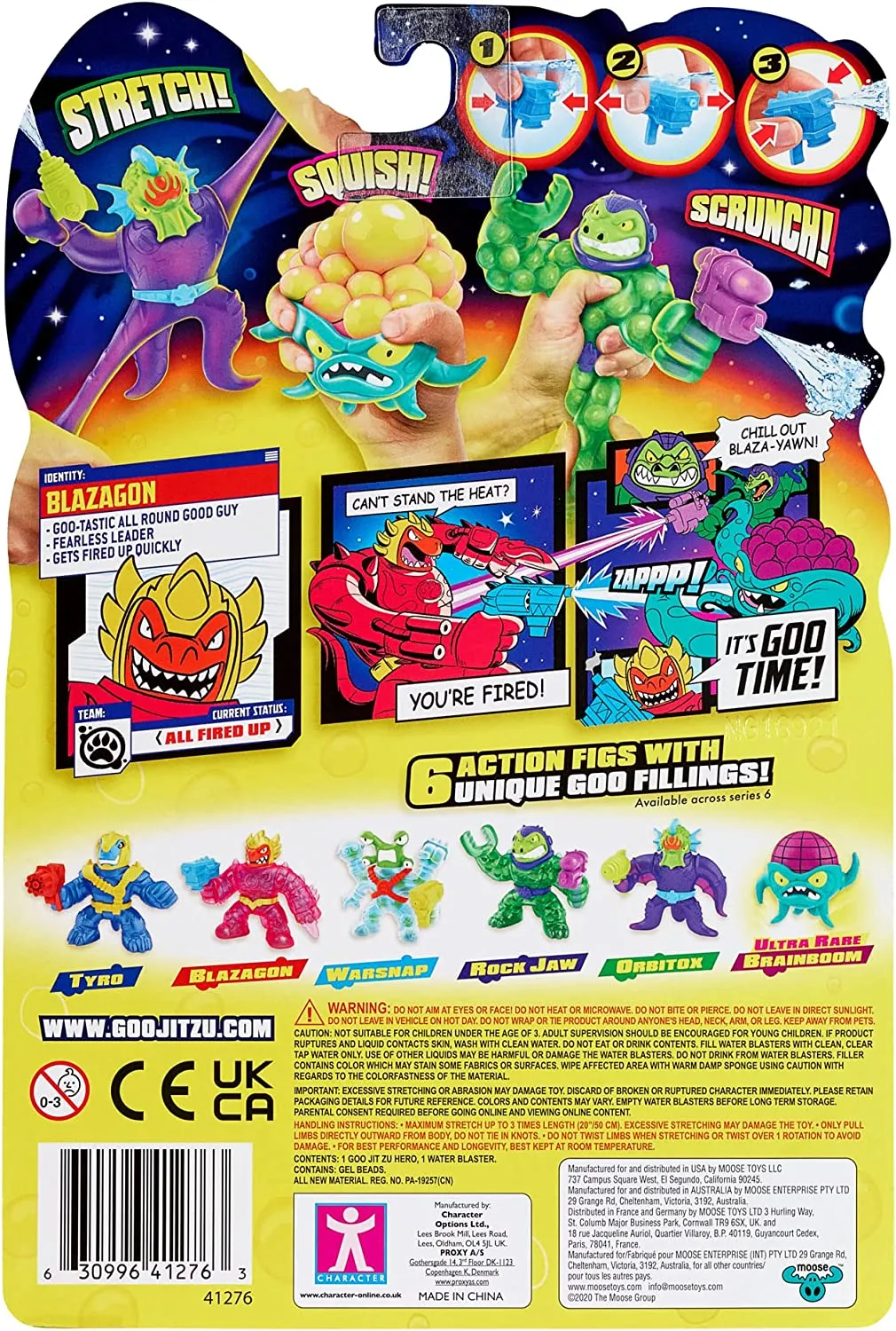 Heroes of Goo Jit Zu Galaxy Blast Hero Pack - Super Squishy Blazagon with an All New Water Blaster