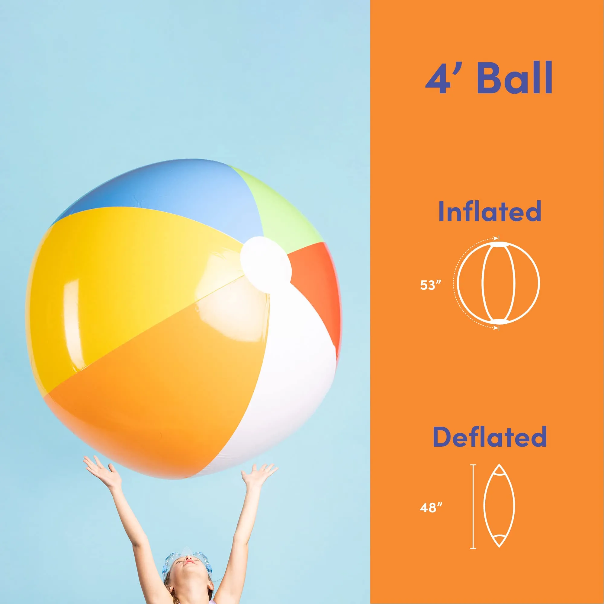 Inflatable Beach Balls Jumbo 42 inch for The Pool, Beach, Summer Parties, and Gifts | 2