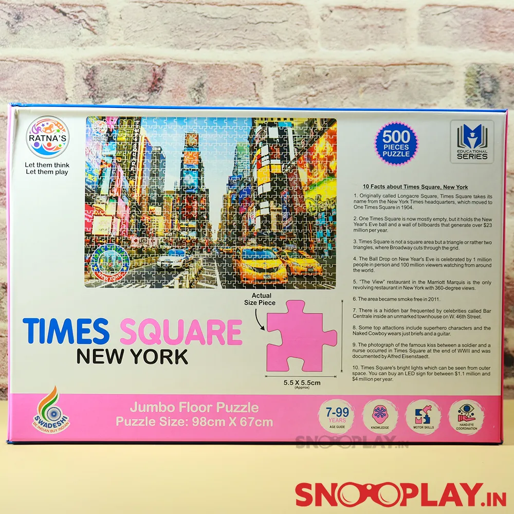 Jumbo Floor Jigsaw Puzzle - London Bridge, Eiffel Tower, Statue of Liberty