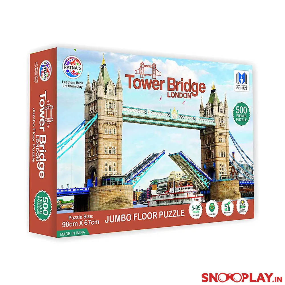 Jumbo Floor Jigsaw Puzzle - London Bridge, Eiffel Tower, Statue of Liberty