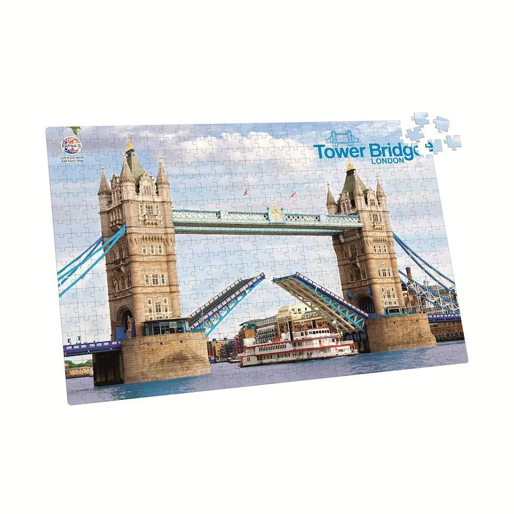 Jumbo Floor Jigsaw Puzzle - London Bridge, Eiffel Tower, Statue of Liberty