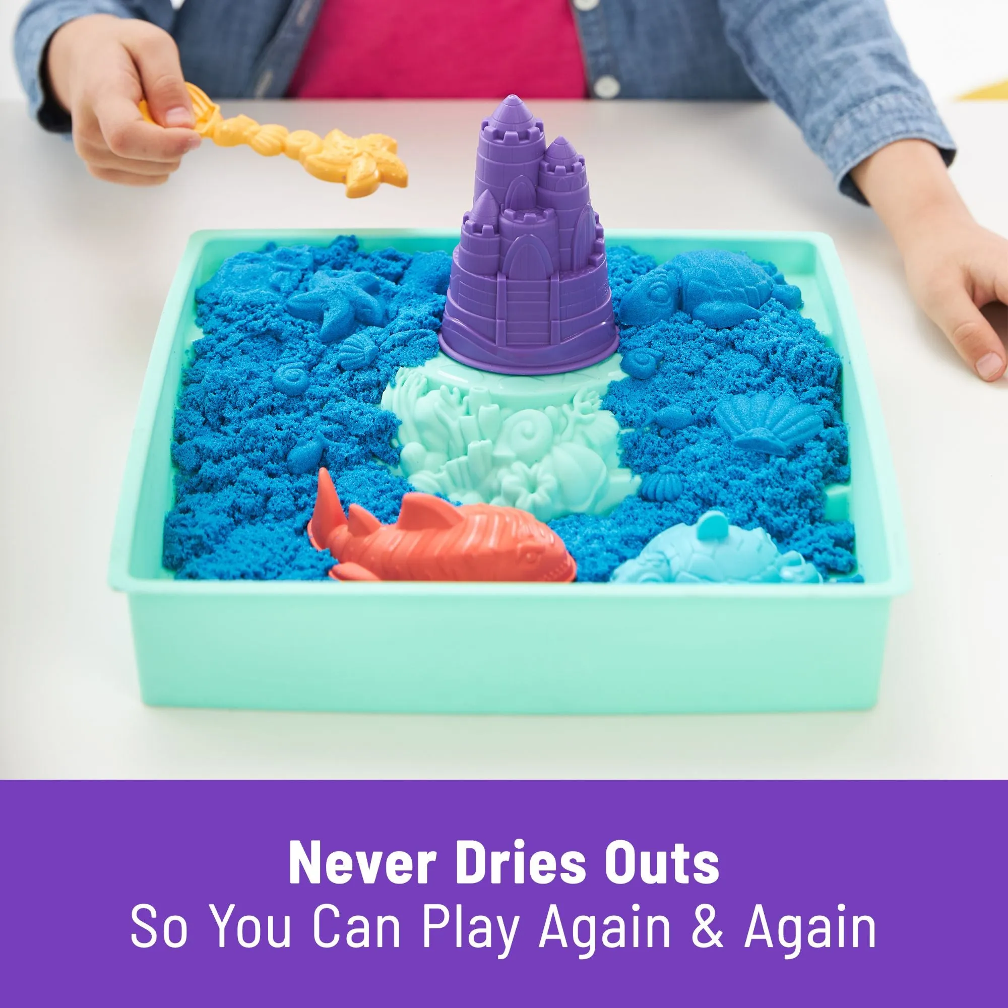 Kinetic Sand Sandbox Set Blue