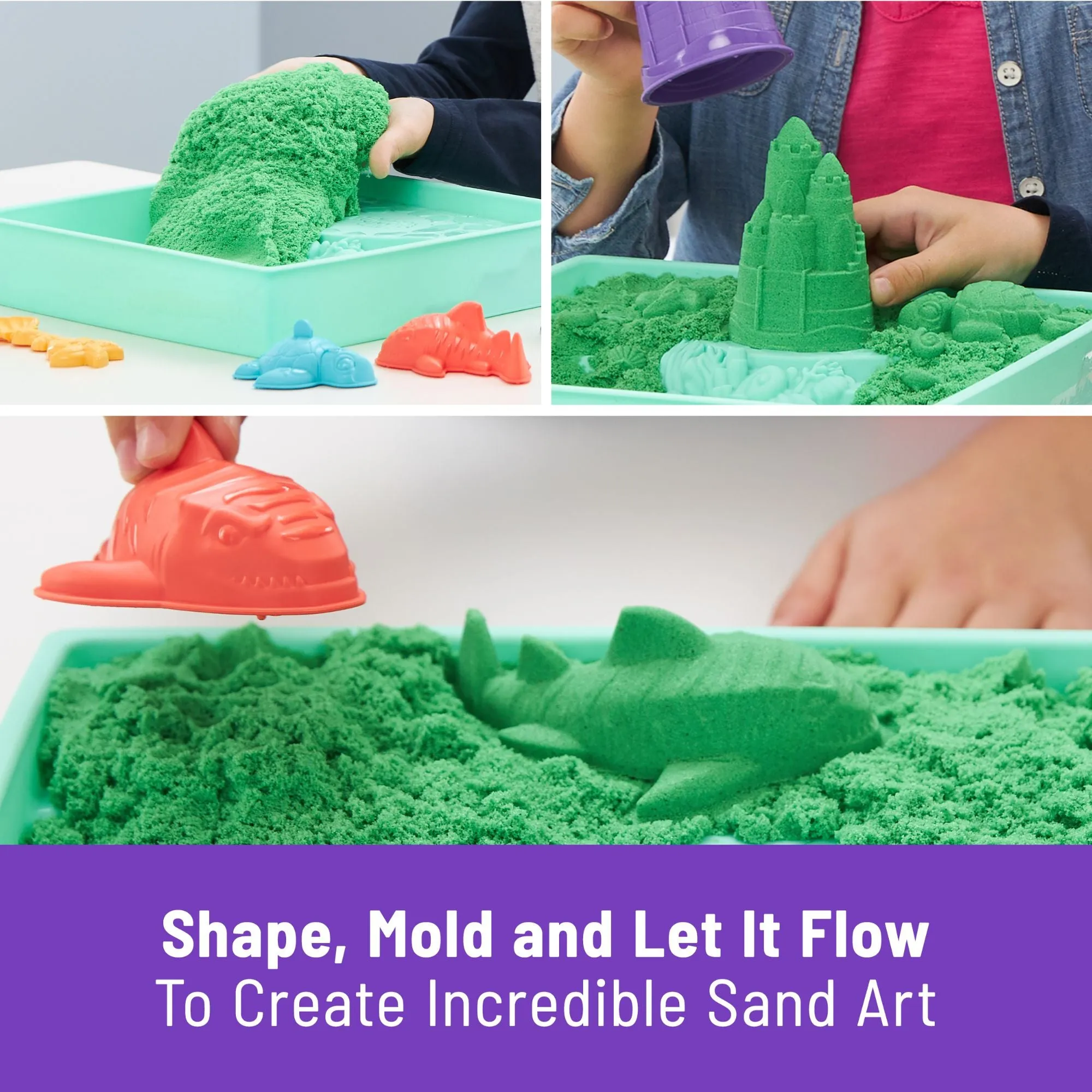 Kinetic Sand Sandbox Set Green