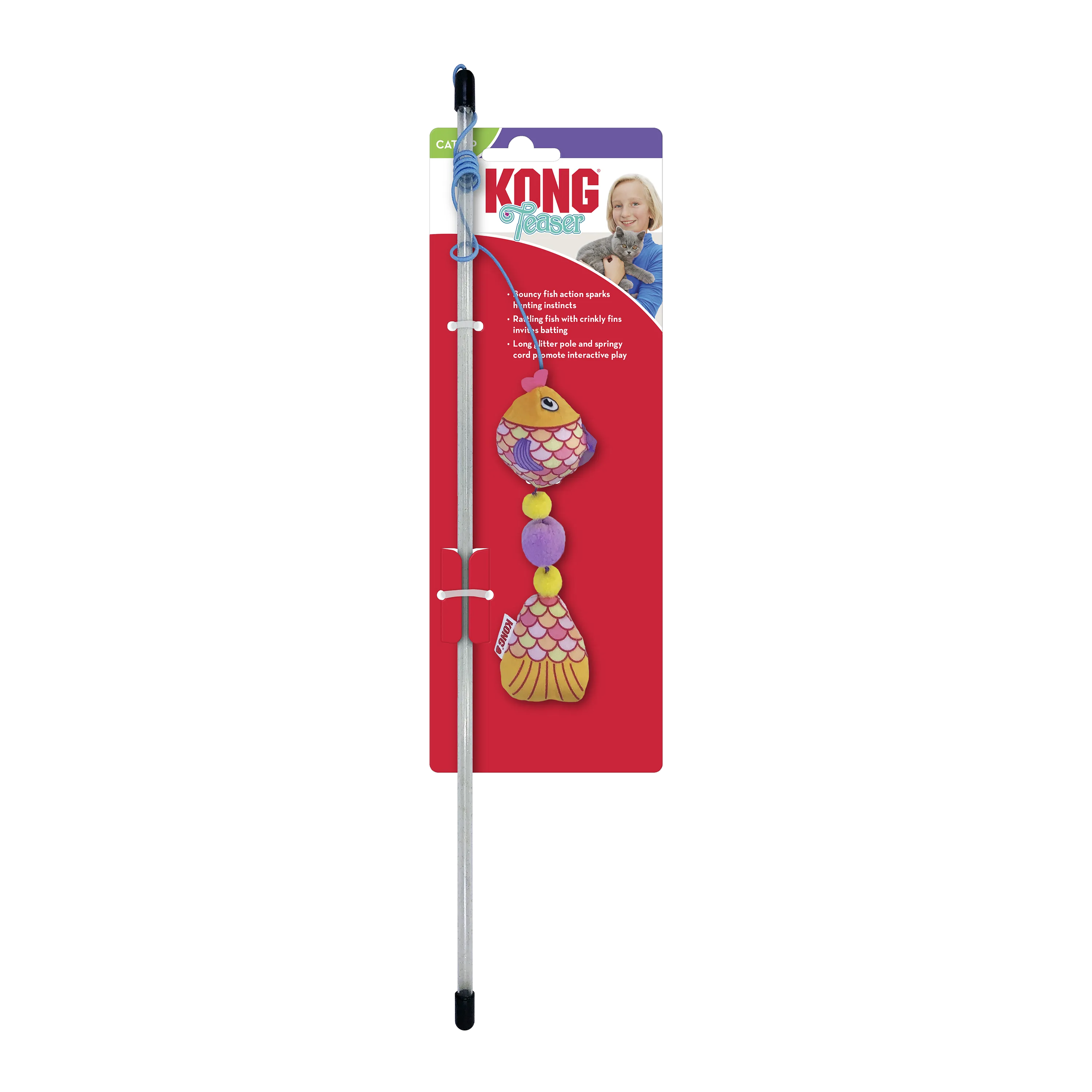 Kong Teaser Scrattles Fish  Cat Toy