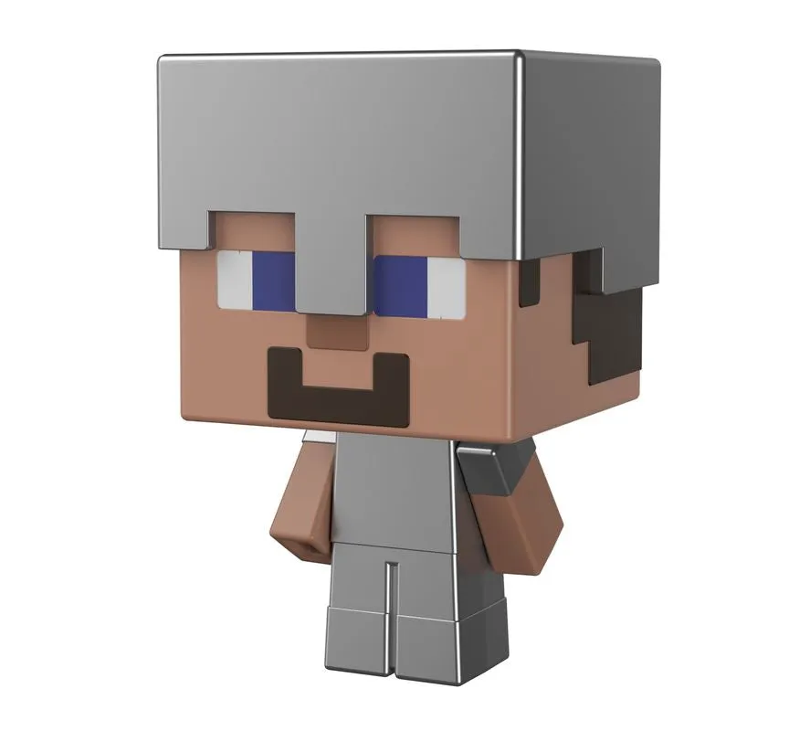 Minecraft Mob Head Minis Iron Armor Steve Figure