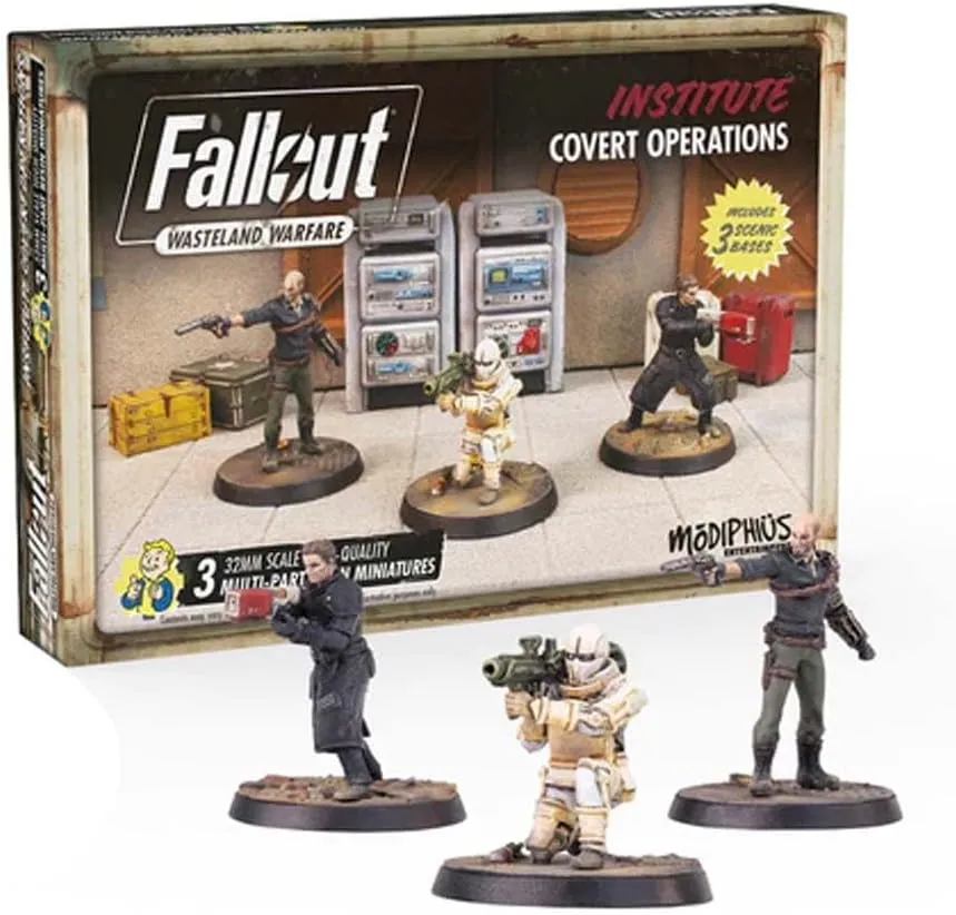 Modiphius Entertainment Fallout Wasteland Warfare Institute Covert Operations Miniatures Set