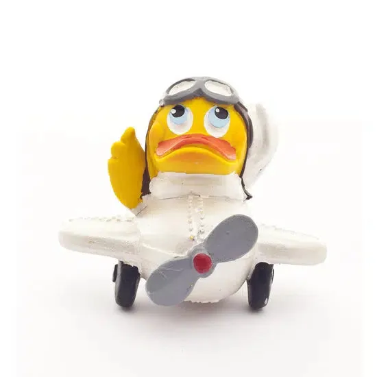 Natural Rubber Duck in Airplane with Squeaker