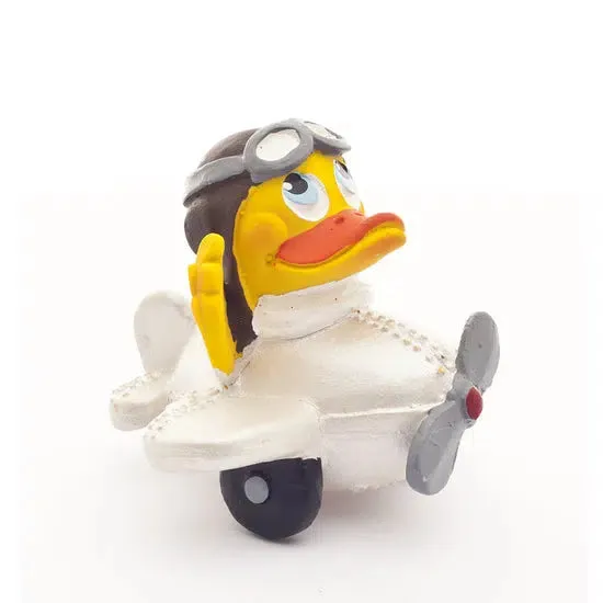 Natural Rubber Duck in Airplane with Squeaker