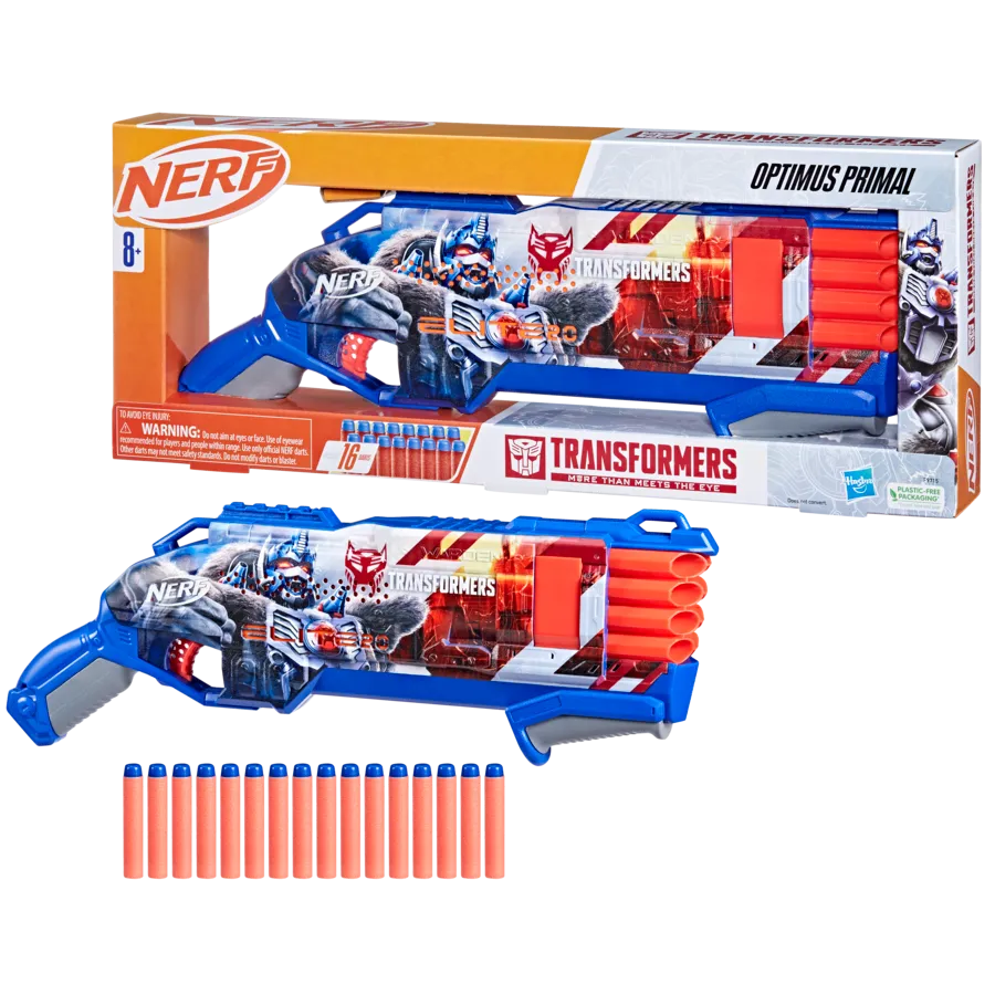 NERF Transformers Optimus Primal Blaster