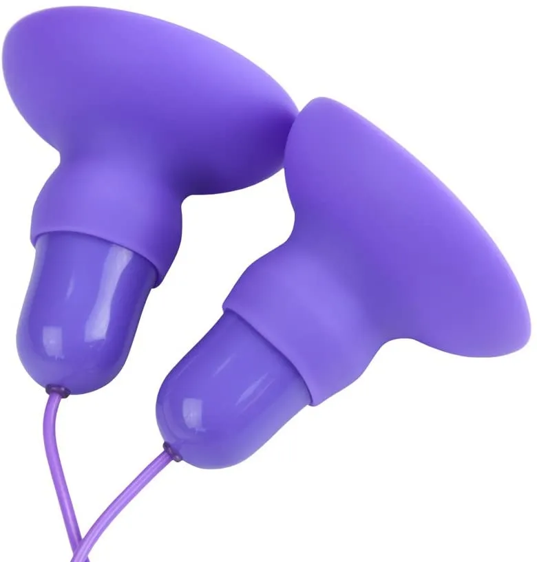 NMC Double Double Silicone Nipple & Clit Teasers with Remote Control Purple