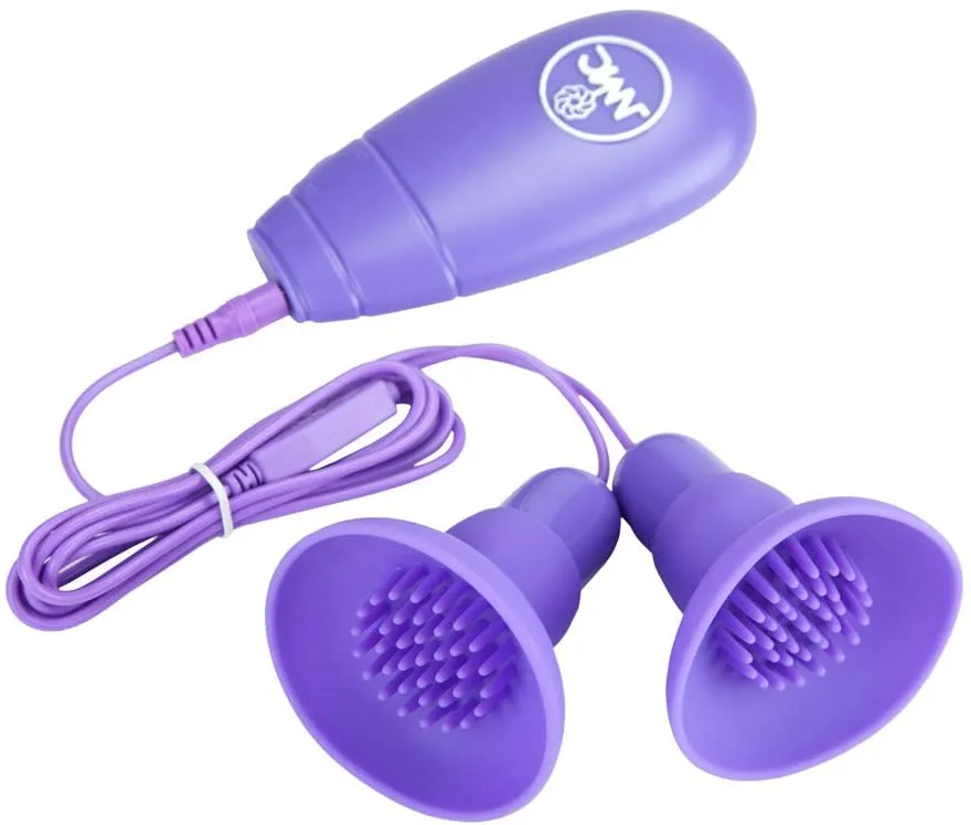 NMC Double Double Silicone Nipple & Clit Teasers with Remote Control Purple