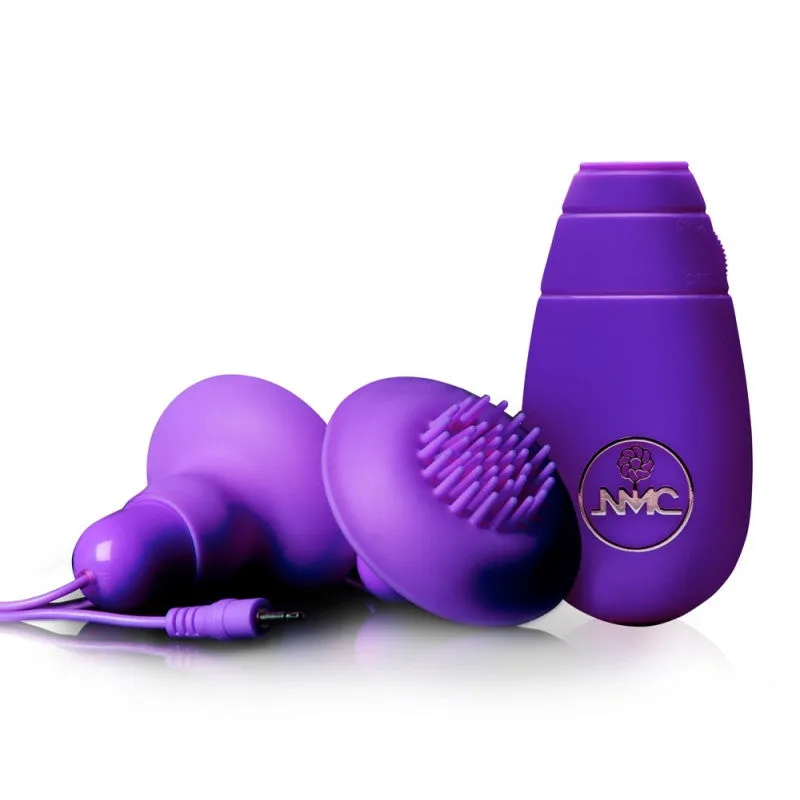 NMC Double Double Silicone Nipple & Clit Teasers with Remote Control Purple