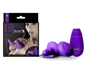 NMC Double Double Silicone Nipple & Clit Teasers with Remote Control Purple