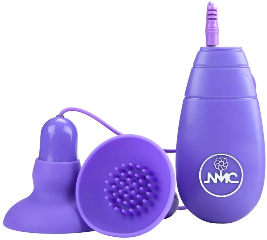 NMC Double Double Silicone Nipple & Clit Teasers with Remote Control Purple