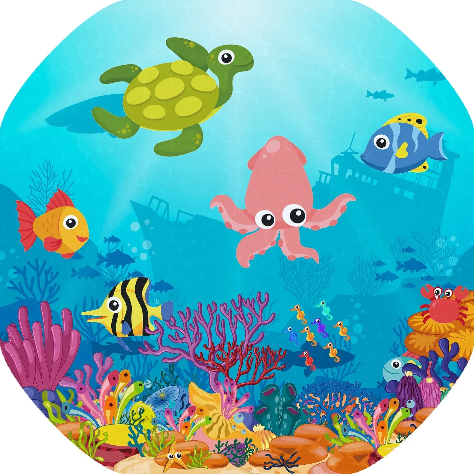 Ocean Floor Tuff Tray Vinyl Mat Insert