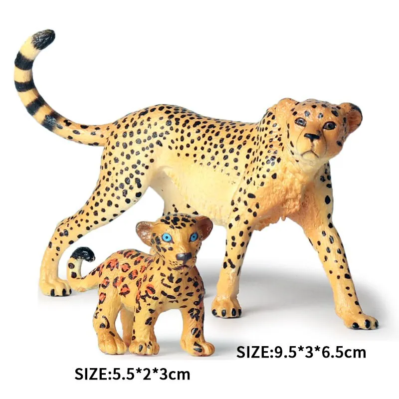 Oenux African Wild Animals Simulation Lion Giraffe Horse Deer Camel Cow Action Figure Figurines Model PVC Educational Kid Toy