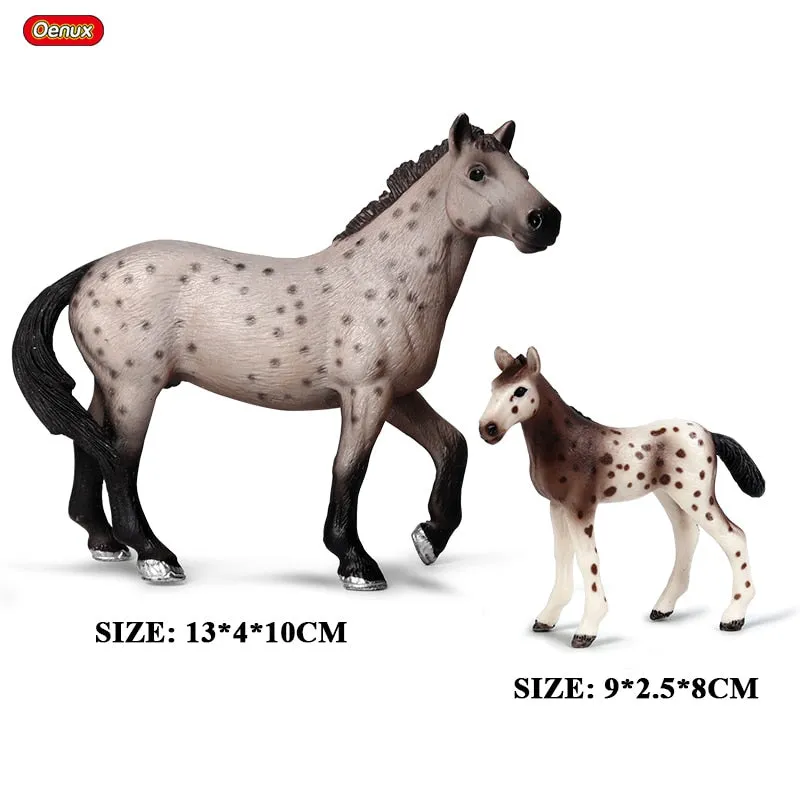 Oenux African Wild Animals Simulation Lion Giraffe Horse Deer Camel Cow Action Figure Figurines Model PVC Educational Kid Toy