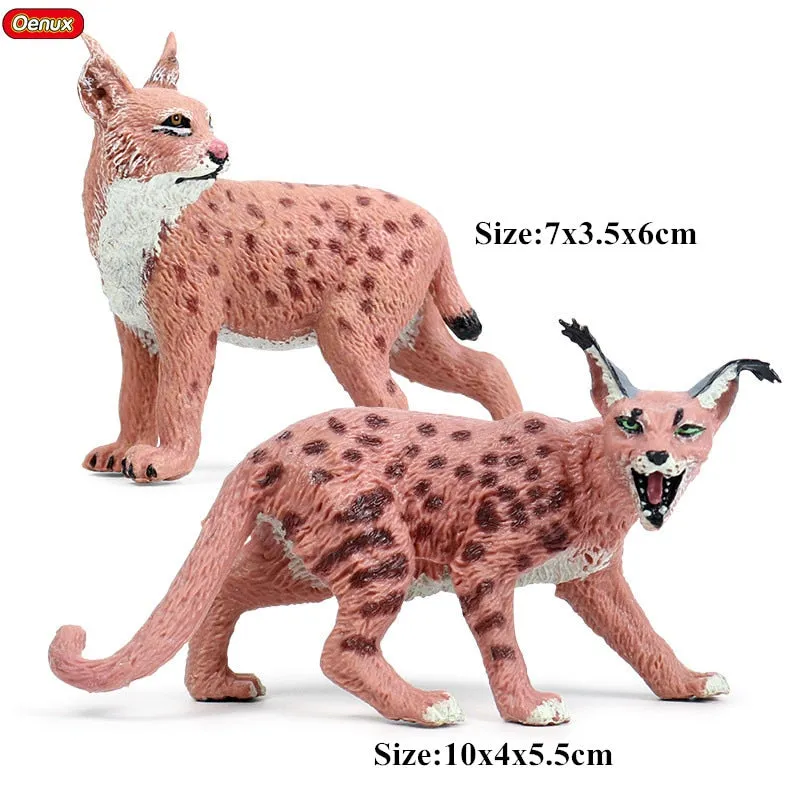 Oenux African Wild Animals Simulation Lion Giraffe Horse Deer Camel Cow Action Figure Figurines Model PVC Educational Kid Toy