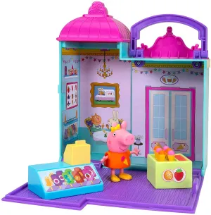 Peppa Pig Little Ice Cream Shop Playset, 4 Pieces - Includes Foldable Ice Cream Shop Case, Peppa Figure, Cash Register & Ice Cream Stand