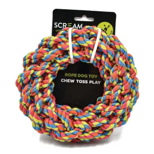 Scream Rope Wreath 15cm Dog Toy