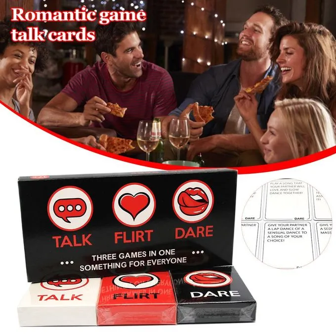 Talk Or Flirt Dare Cards 3 Games In 1