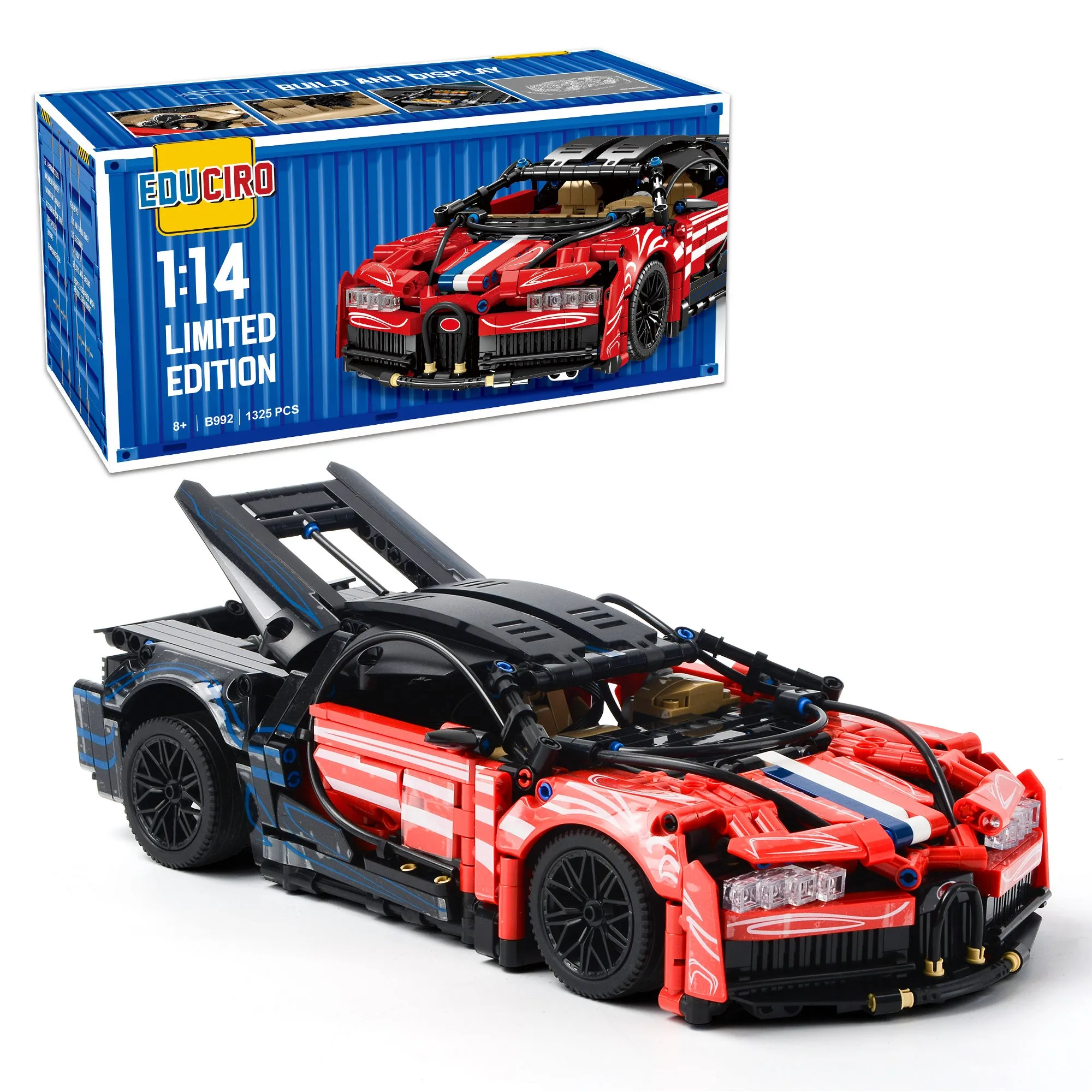 Technic Car Building Set for Kids and Adults, Collectible Model Cars Kit Speed Champion Sets for Boys,1:14 MOC Building Set Raceing Car Model.Toys for Age 8-14 Boys and Adults