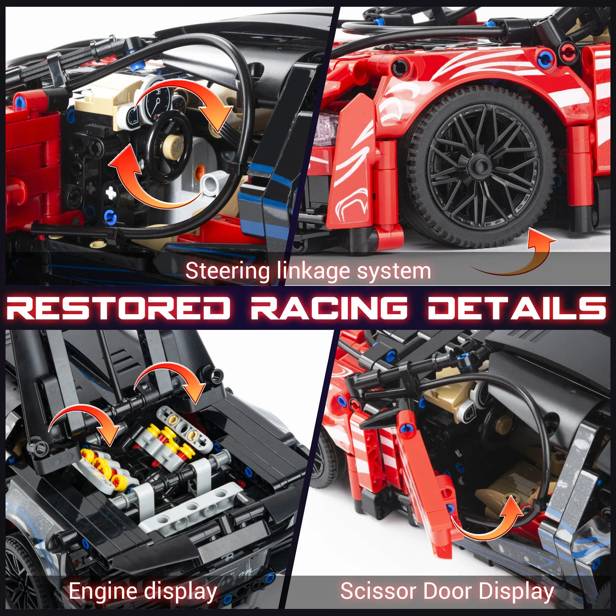 Technic Car Building Set for Kids and Adults, Collectible Model Cars Kit Speed Champion Sets for Boys,1:14 MOC Building Set Raceing Car Model.Toys for Age 8-14 Boys and Adults