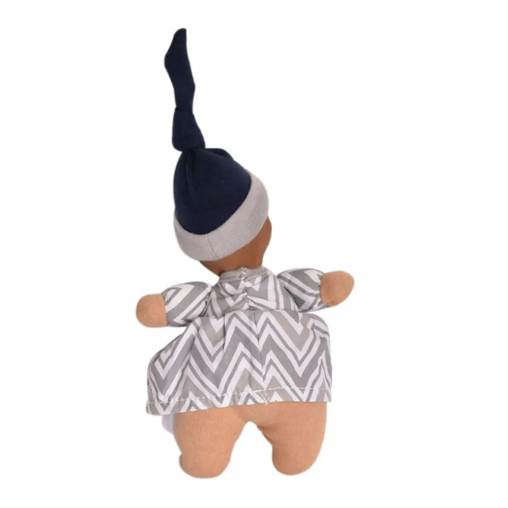 Tikiri Bonikka Collection Precious Baby Plush Doll - Chevron Grey (7 inch)