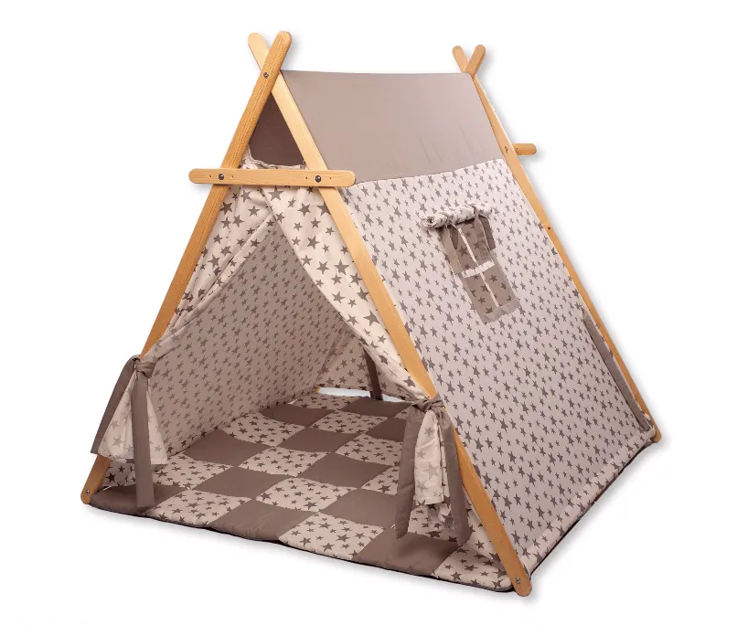 White Stars Play Tent and Play Mat