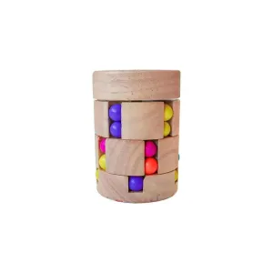 Wooden Cylinder Spin - Wooden Rubik Brain Teaser Puzzle